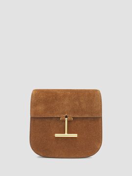 TOM FORD Women's Tara Suede Mini Flap Crossbody Bag