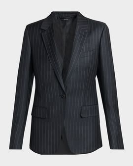 TOM FORD Wool-Mohair Pinstripe Blazer