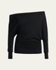 TOM FORD Wool-Silk Asymmetric Off-Shoulder Sweater - 1