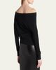 TOM FORD Wool-Silk Asymmetric Off-Shoulder Sweater - 3