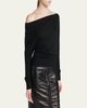 TOM FORD Wool-Silk Asymmetric Off-Shoulder Sweater - 4