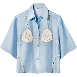 Tombolo Tombolo Sand Dollar Stimulus Relaxed Crop Cabana Top
