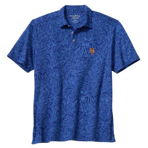 Tommy Bahama Men's Tommy Bahama  Royal New York Mets Wild Hibiscus Tri-Blend IslandZone Polo 