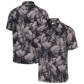 Tommy Bahama Men's Tommy Bahama Black Las Vegas Raiders Bahama Coast Nuevo Fronds Camp Button-Up Shirt 