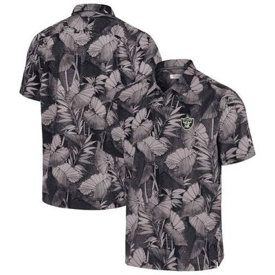 Tommy Bahama Men's Tommy Bahama Black Las Vegas Raiders Bahama Coast Nuevo Fronds Camp Button-Up Shirt 
