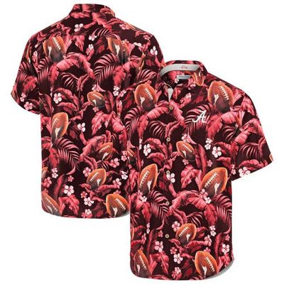 Tommy Bahama Men's Tommy Bahama Crimson Alabama Crimson Tide Veracruz Cay First Down Blooms Button-Up Shirt 