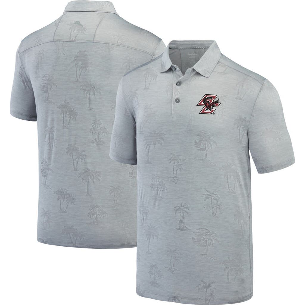 Tommy Bahama Men's Tommy Bahama Gray Boston College Eagles Sport Palm Coast Palmera IslandZone Polo 