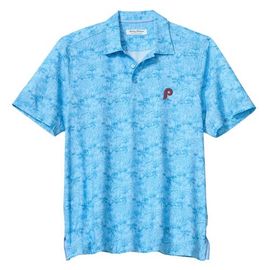 Tommy Bahama Men's Tommy Bahama Light Blue Philadelphia Phillies Bahama Coast Palm Retreat IslandZone Polo 