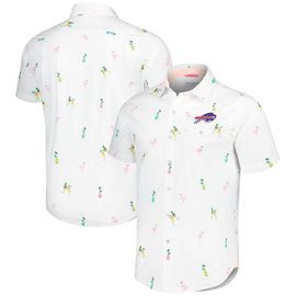 Tommy Bahama Men's Tommy Bahama White Buffalo Bills Nova Wave Flocktail Button-Up Shirt 
