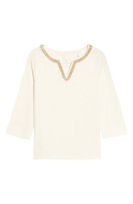 Tommy Bahama Tommy Bahama Ashby Isles Soutache Split Neck Top