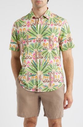 Tommy Bahama Tommy Bahama Bahama Coast Palm Pointed IslandZone® Short Sleeve Button-Up Shirt