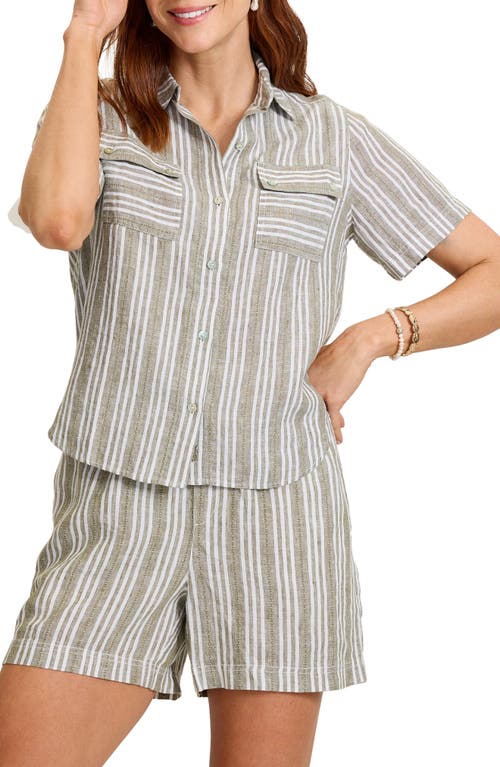 Tommy Bahama Tommy Bahama Beach Breeze Stripe Linen Button-Up Shirt