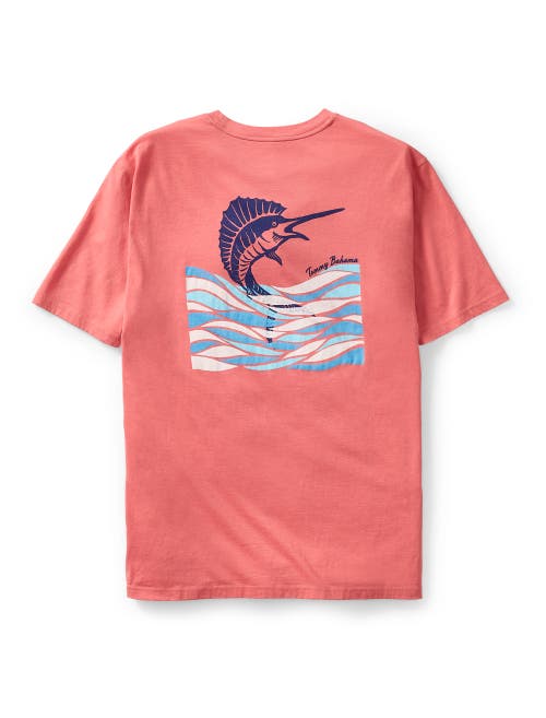 Tommy Bahama Tommy Bahama Big & Tall Marlin Waves Graphic Tee