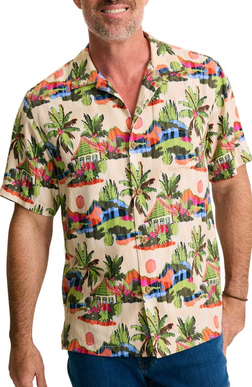 Tommy Bahama Tommy Bahama Cabana Skies Short Sleeve Silk Button-Up Shirt