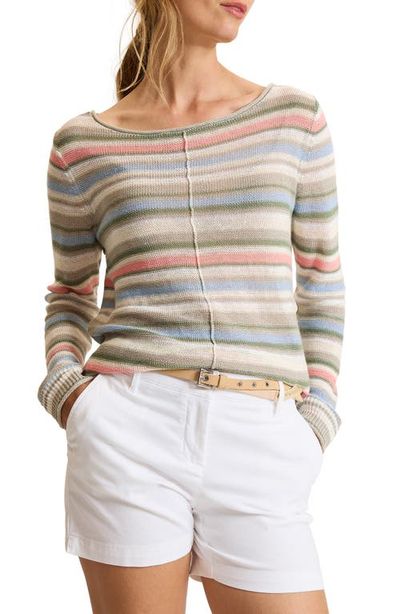 Tommy Bahama Tommy Bahama Cedar Striped Linen Bateau Neck Sweater