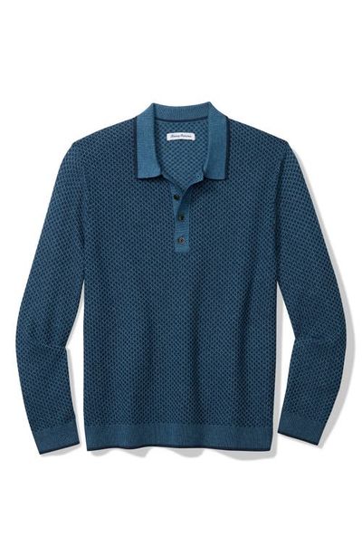 Tommy Bahama Tommy Bahama Coolside Valley Long Sleeve Polo Sweater