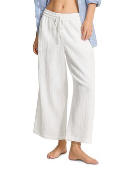 Tommy Bahama Tommy Bahama Cotton Gauze High Rise Wide Leg Pants