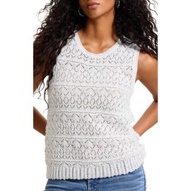 Tommy Bahama Tommy Bahama Crochet Stitch Sleeveless Sweater