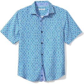 Tommy Bahama Tommy Bahama Diamond Tides Print Short Sleeve Silk Button-Up Shirt
