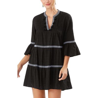 Tommy Bahama Tommy Bahama Embroidered Tiered Cotton Dress