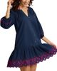 Tommy Bahama Tommy Bahama Eyelet Cove Embroidered Cotton Dress Swim Cover-Up - 4
