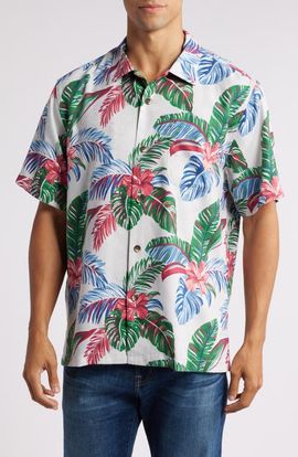 Tommy Bahama Tommy Bahama Frond Fusion Short Sleeve Silk Blend Button-Up Shirt