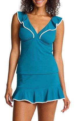 Tommy Bahama Tommy Bahama Island Cays Cabana Ruffle Tankini Top