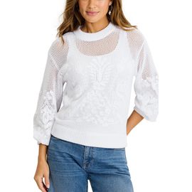 Tommy Bahama Tommy Bahama Nobel Pineapple Lattice Cotton Sweater