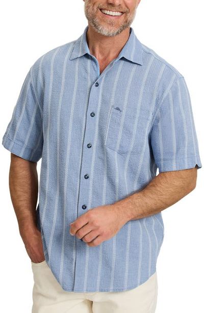 Tommy Bahama Tommy Bahama Nova Wave Short Sleeve Stretch Seersucker Button-Up Shirt