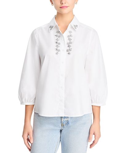 Tommy Bahama Tommy Bahama Oceana Poplin Rhinestone Shirt