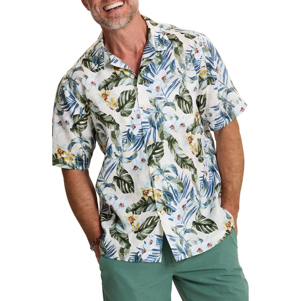 Tommy Bahama Tommy Bahama Orchid O'Lei Short Sleeve Linen Button-Up Shirt