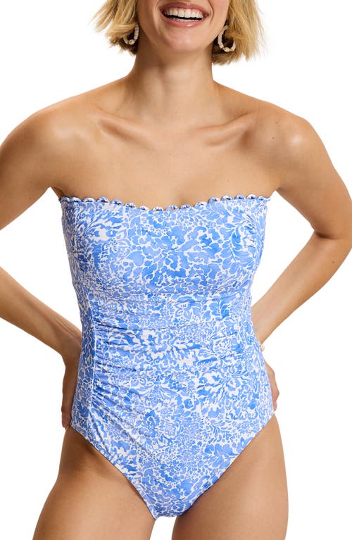 Tommy Bahama Tommy Bahama Paisley Daze Bandeau One-Piece Swimsuit