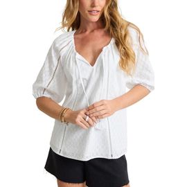 Tommy Bahama Tommy Bahama Palm Cove Cotton Puff Sleeve Top