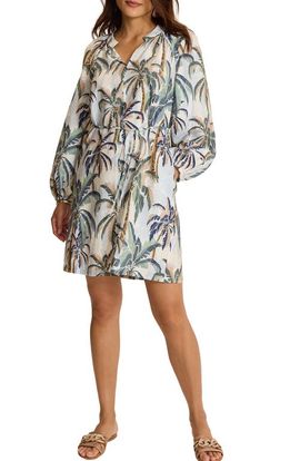 Tommy Bahama Tommy Bahama Palm Oasis Long Sleeve Short Dress