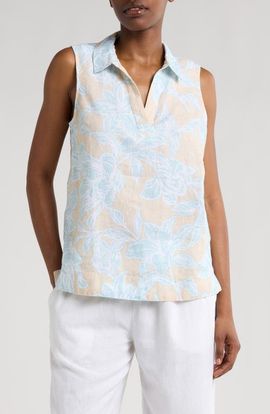 Tommy Bahama Tommy Bahama Paradiso Petals Sleeveless Linen Top