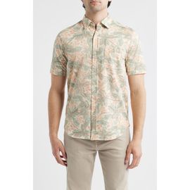 Tommy Bahama Tommy Bahama San Lucio Sea Shade IslandZone® Knit Short Sleeve Cotton Blend Button-Up Shirt