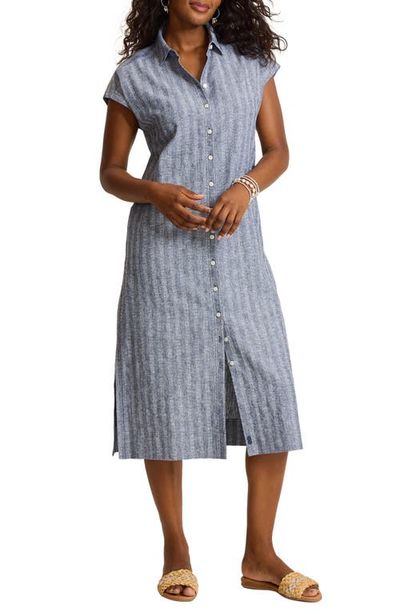 Tommy Bahama Tommy Bahama Textured Dobby Midi Shirtdress