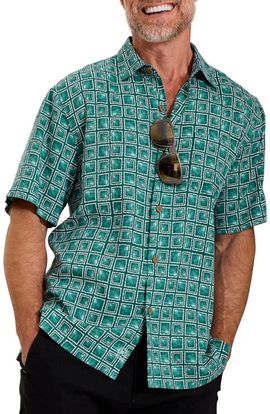 Tommy Bahama Tommy Bahama Torres Tiles Printed Silk Camp Shirt