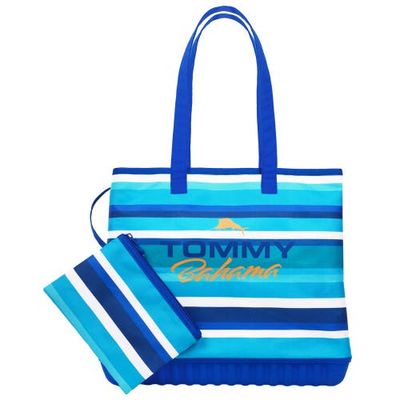 Tommy Bahama Tommy Bahama Water-Repellent Tote with Pouch Ocean Stripe Print
