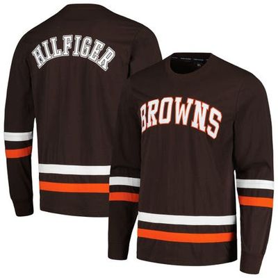 Tommy Hilfiger Men's Tommy Hilfiger Brown/Orange Cleveland Browns Nolan Long Sleeve T-Shirt 