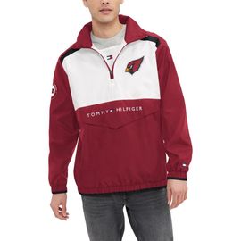 Tommy Hilfiger Men's Tommy Hilfiger Cardinal/White Arizona Cardinals Carter Half-Zip Hooded Top 