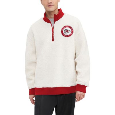 Tommy Hilfiger Men's Tommy Hilfiger Cream Kansas City Chiefs Jordan Sherpa Quarter-Zip Sweatshirt 
