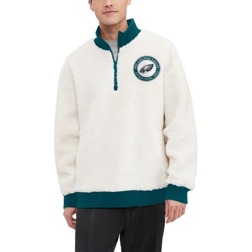 Tommy Hilfiger Men's Tommy Hilfiger Cream Philadelphia Eagles Jordan Sherpa Quarter-Zip Sweatshirt 