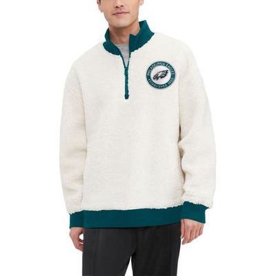 Tommy Hilfiger Men's Tommy Hilfiger Cream Philadelphia Eagles Jordan Sherpa Quarter-Zip Sweatshirt 