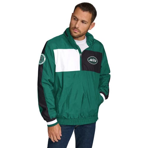 Tommy Hilfiger Men's Tommy Hilfiger Green New York Jets Gael Lightweight Half-Zip Hoodie Jacket 