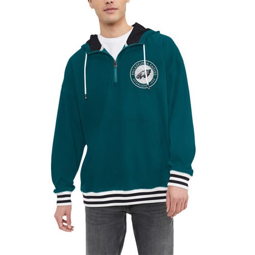Tommy Hilfiger Men's Tommy Hilfiger Midnight Green Philadelphia Eagles Aaron Quarter-Zip Hoodie 