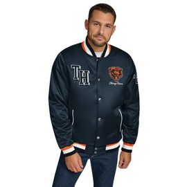 Tommy Hilfiger Men's Tommy Hilfiger Navy Chicago Bears Dante Full-Snap Satin Jacket 