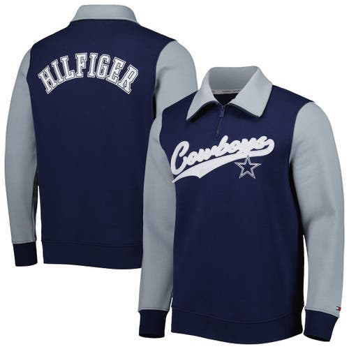 Tommy Hilfiger Men's Tommy Hilfiger Navy/Silver Dallas Cowboys Aiden Quarter-Zip Sweatshirt 