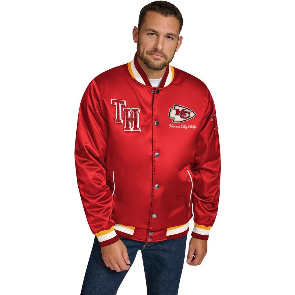 Tommy Hilfiger Men's Tommy Hilfiger Red Kansas City Chiefs Dante Full-Snap Satin Jacket 