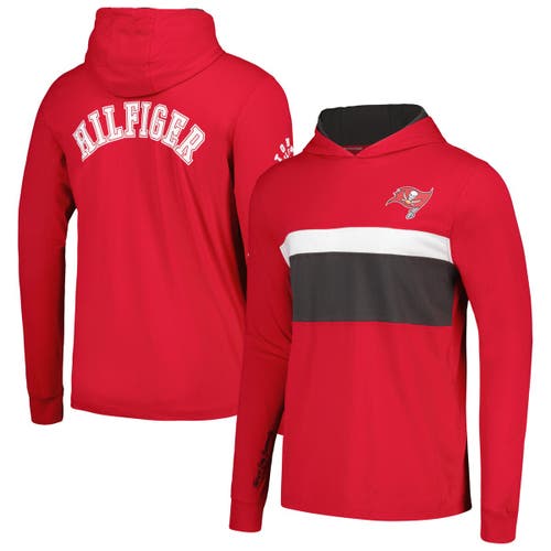 Tommy Hilfiger Men's Tommy Hilfiger Red Tampa Bay Buccaneers Morgan Long Sleeve Hoodie T-Shirt 
